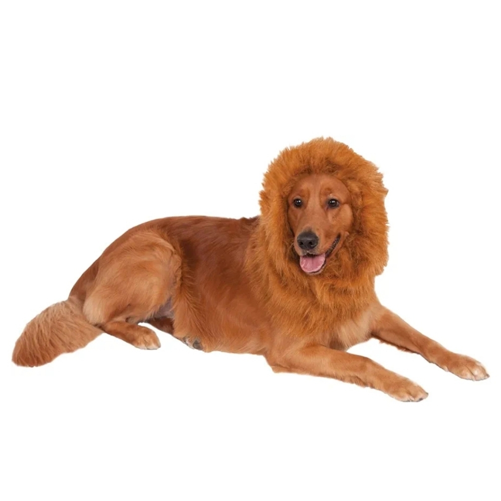 NWT Rubies Pet Shop Furry Lion's Mane Dog Costume - Golden Brown